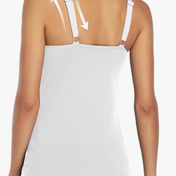 NWT V for City Cotton Cami with Unpadded Shelf Bras - Picture 2 of 3